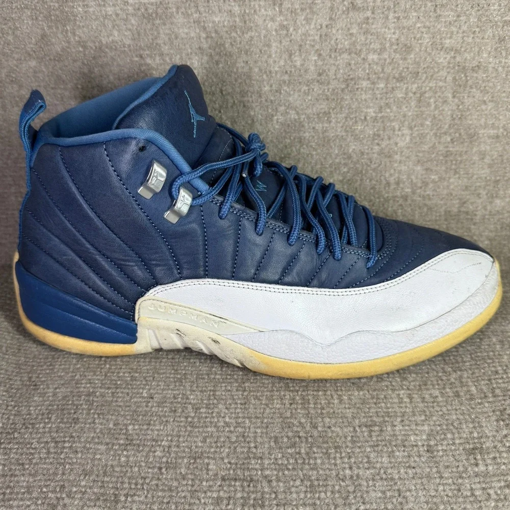 Jordan 12 Retro Obsidian 2020 Mens 13‎ Blue Indigo Stone 130690-404 Sneakers